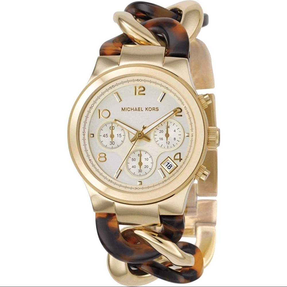 Michael Kors Tortoise Chain Link Watch